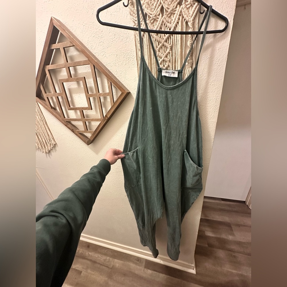 Acid wash green jumpsuit DOUBLE ZERO
